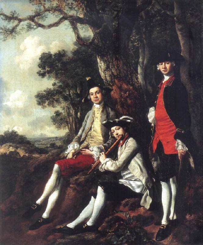 Thomas Gainsborough Peter Darnell Muilman Charles Crokatt and William Keable in a Landscape